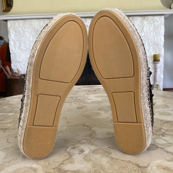 Steve Madden Pauda Platform Espadrilles Gold Tone Studs - Picture 13 of 15